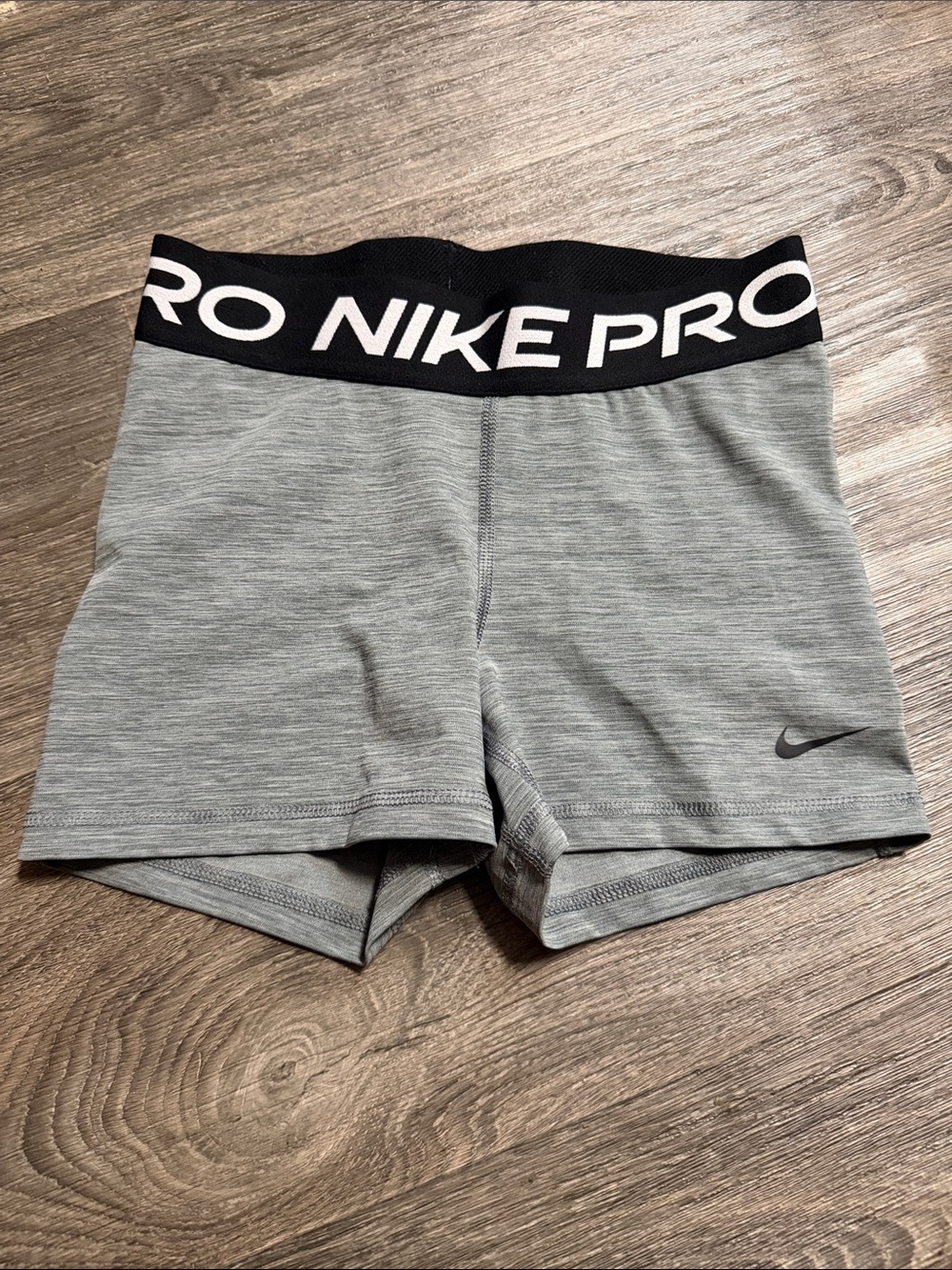 Nike Pro Black & Light Gray Performance Shorts Womens size S